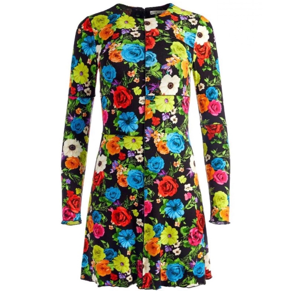 NWT ALICE + OLIVIA DELORA PANELED MINI DRESS